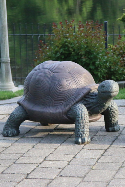 Giant Tortoise Cast Stone Garden Statue Asian symbol of longevity